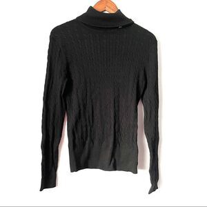 Tommy Hilfiger Women’s Black Turtleneck Long Sleeve Knit Sweater